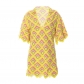Fashion woolen contrast color lapel floral temperament dress X22DS352
