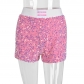 Sexy Contrast Patch Ins Style Sequin Shorts 6595PL