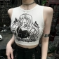 Butterfly Girl Print Chain Tank Top Women's T-Shirt CC22120