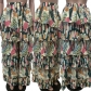 Fashion Print Wavy Ruffle Skirt LD82071