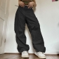 Fashion Street Retro Casual Low Waist Drawstring Loose Woven Pants LQWDP23530