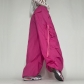 Solid Color Loose Slim Big Pocket Street Style Casual Streamer Cargo Pants LQWEP24352