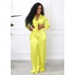 Autumn and winter satin fabric balloon sleeves loose trousers two-piece suit L336