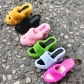 Plus Size Women's Shoes Casual Multicolor Short Plush Fish Mouth Wedge Heel Heightening Hair Slippers HWJ794