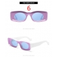Square candy-colored sunglasses men and women hip-hop concave shape sunglasses glasses S9050