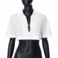 White t-shirt design short short sleeve seamless cotton crop top X22TP313