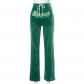 Color Letters Mid Waist Tie Bag Hip Casual Women's Trousers Q21PT417