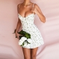 small floral short skirt suspender dress D269180G