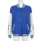 Fashion street loose letter cloud Zhangzai single-breasted basic stitching hit color baseball uniform KJ26163