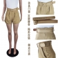 Solid Color Casual Versatile Shorts With Tonal Belt Side Pockets YY5346