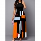 Elegant Print Sleeveless Maxi Dress YL3204