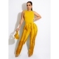 Women's Two Piece Tassel Pants Sleeveless Casual Suit Lace Summer Sexy AL220