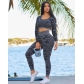 Sportswear Yoga Fitness Pants Long Sleeve Set L6378