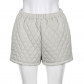 Solid color diamond loose large lapel cotton jacket shorts suit shorts LR26363