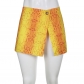 Fashion Vintage Print Slit Skirt LR26465