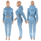 Fleece Sports and Leisure Suit Hoodie + Jogging Pants Two-piece Set HR8201