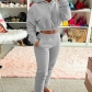 Fleece Sports and Leisure Suit Hoodie + Jogging Pants Two-piece Set HR8201