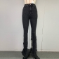 Stylish leg slit jeans ZT60345