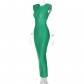 Fashionable round neck open back slim fit sleeveless elegant dress D279285K