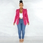 Solid Color Women's Ruffled Long Sleeve Blazer X5932