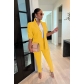Solid color sexy fashion casual suit H86324