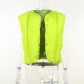 Single Breasted Fluorescent Collarless Vest Cotton Loose Casual Top YL22239