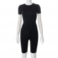 Tight Short Sleeve Bodysuit Casual Hip Lift Shorts Set G22ST189