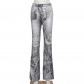 High Waist Fashion Print Street Shooting Slim Slim Casual Pants K22P20690
