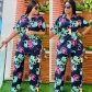 Women's Two Piece Fashion Print Casual Suit XYL2185