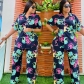 Women's Two Piece Fashion Print Casual Suit XYL2185