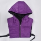 Hooded zipper bag buckle fleece-filled warm street fashion padded coat 6637TL