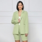 Simple style solid color long-sleeved suit jacket Fashion casual shorts suit SSN211133