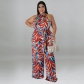 Trendy Resort Style Casual Print Multicolor Jumpsuit MY983