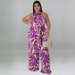 Trendy Resort Style Casual Print Multicolor Jumpsuit MY983