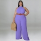 Casual Solid Belted Jumpsuit MY987