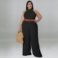 Casual Solid Belted Jumpsuit MY987