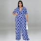 Trendy Resort Style Casual Print Multicolor Jumpsuit MY989