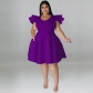 Plus Size Women's Multicolor Swing Dress Dress DM218211