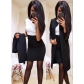 stitching solid color professional women's skirt suit M1945