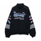 Heavy Industry Embroidery Stand Collar Jacket Men's and Women's Fashion Brand American Pishuai Motorcycle Jacket C681345343954