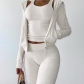 Women's fashion hooded zipper slim casual cardigan coat K22L20563
