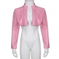 Sexy Hot Girl Motorcycle Style Pink Basic Jacket Baseball Jacket Jacket Top Fashion Women's Clothing C25671