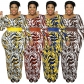 Leopard Print Slim Fashion Plus Size Women's Dress OSS22455