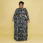 Printed Fashion Casual Suit Plus Size Women's Two Piece Set OSS22457