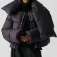 Thick snap collar jacket warm padded jacket bread jacket Y21TP452
