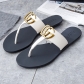 Casual and fashionable flat bottomed flip flops for women's shoes Fashion toe sandals S318-1
