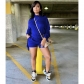 Women's fashion solid color tassel long sleeved shorts sports suit with pockets N21Y5318