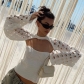 Woolen hole super short blouse, slim, versatile, hot girls wear sunscreen tops T25560
