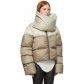 Fashion high collar scarf design women's cotton jacket coat G0514