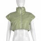 Women's vest cotton jacket stand collar zipper personality fashion coat 8848TD